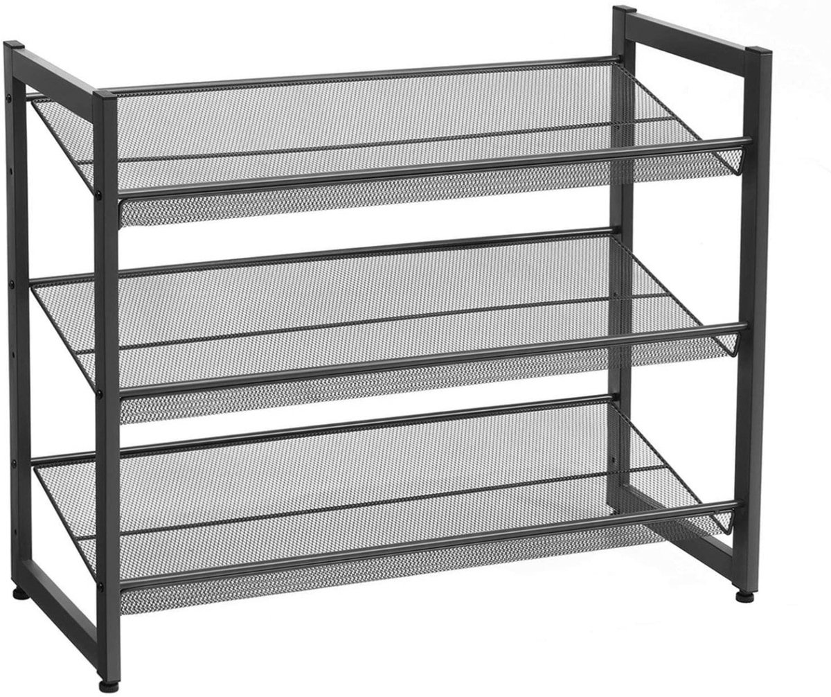 Hoppa! - Schoenenrek 3 Niveaus - Zwart - Metaal - 74 x 62,8 x 30,7 cm (8718692136021)