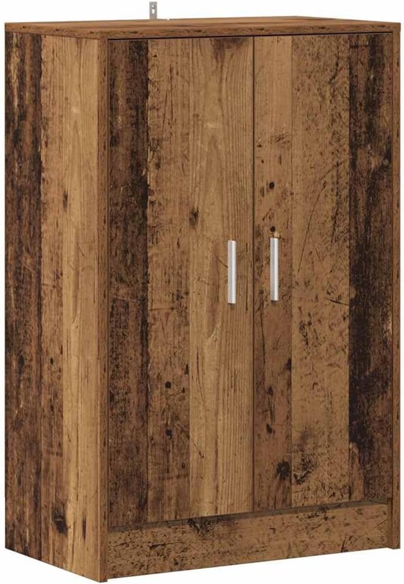 Houten Schoenenkast met 4 Laden - Compacte Schoenopberger voor Hal of Slaapkamer (9101074410847)