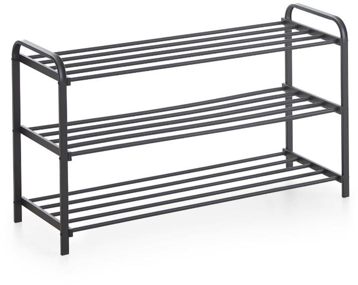 Karin schoenenkast 2 planken zwart. (4066432038376)