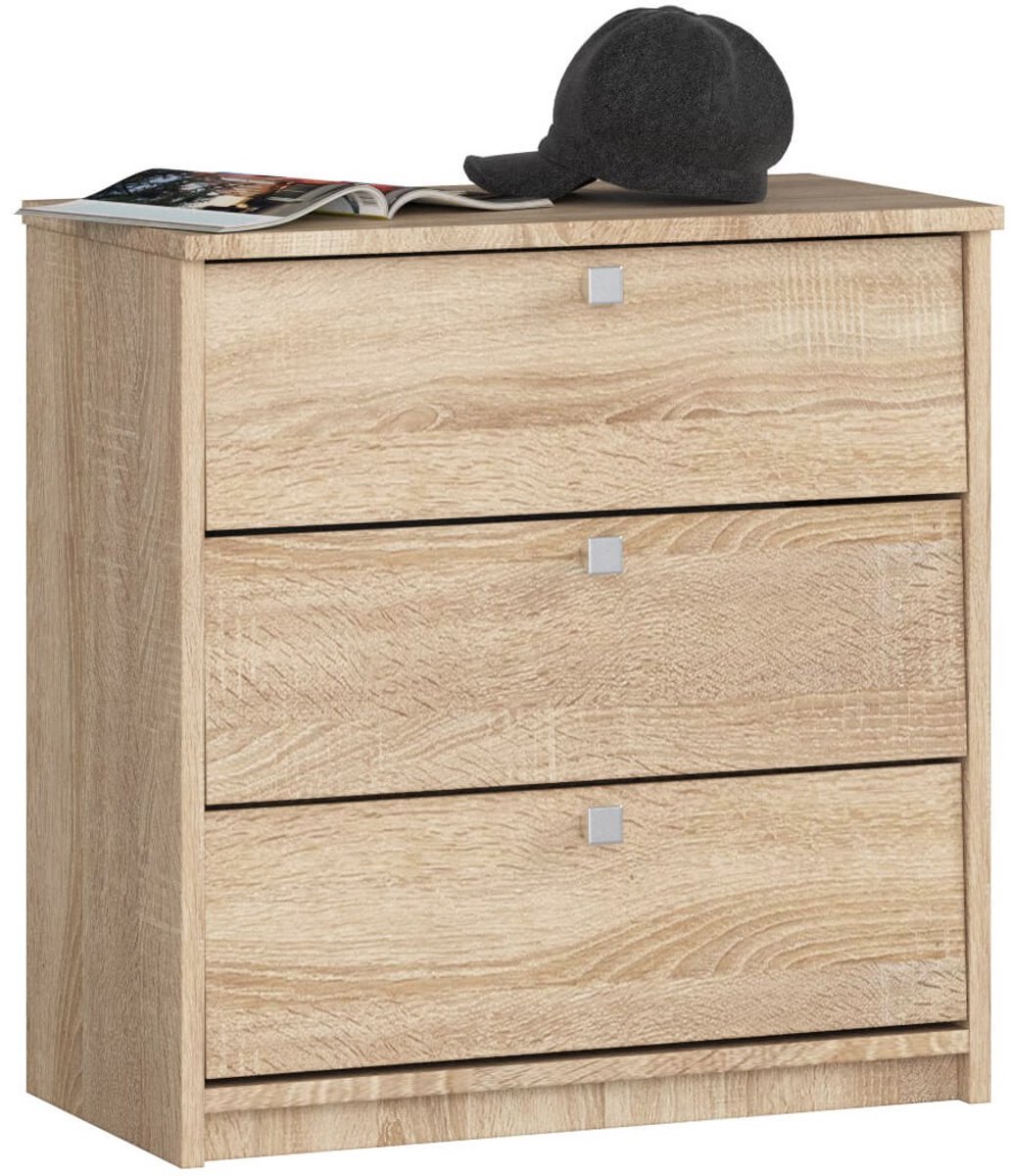 MINI Schoenkast 60cm, 3 Klapdeuren - Sonoma Eiken (5901738166790)