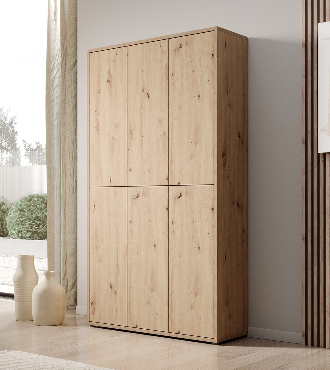 Meubella - Schoenenkast Amber - Eiken - 109 cm (8721055845072)