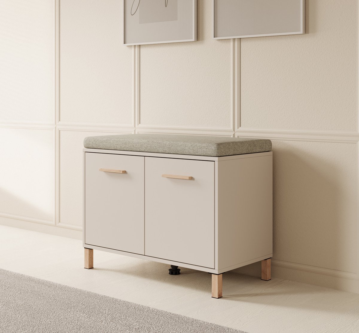 Meubella - Schoenenkast Bahia - Beige - 80 cm (8721225015724)