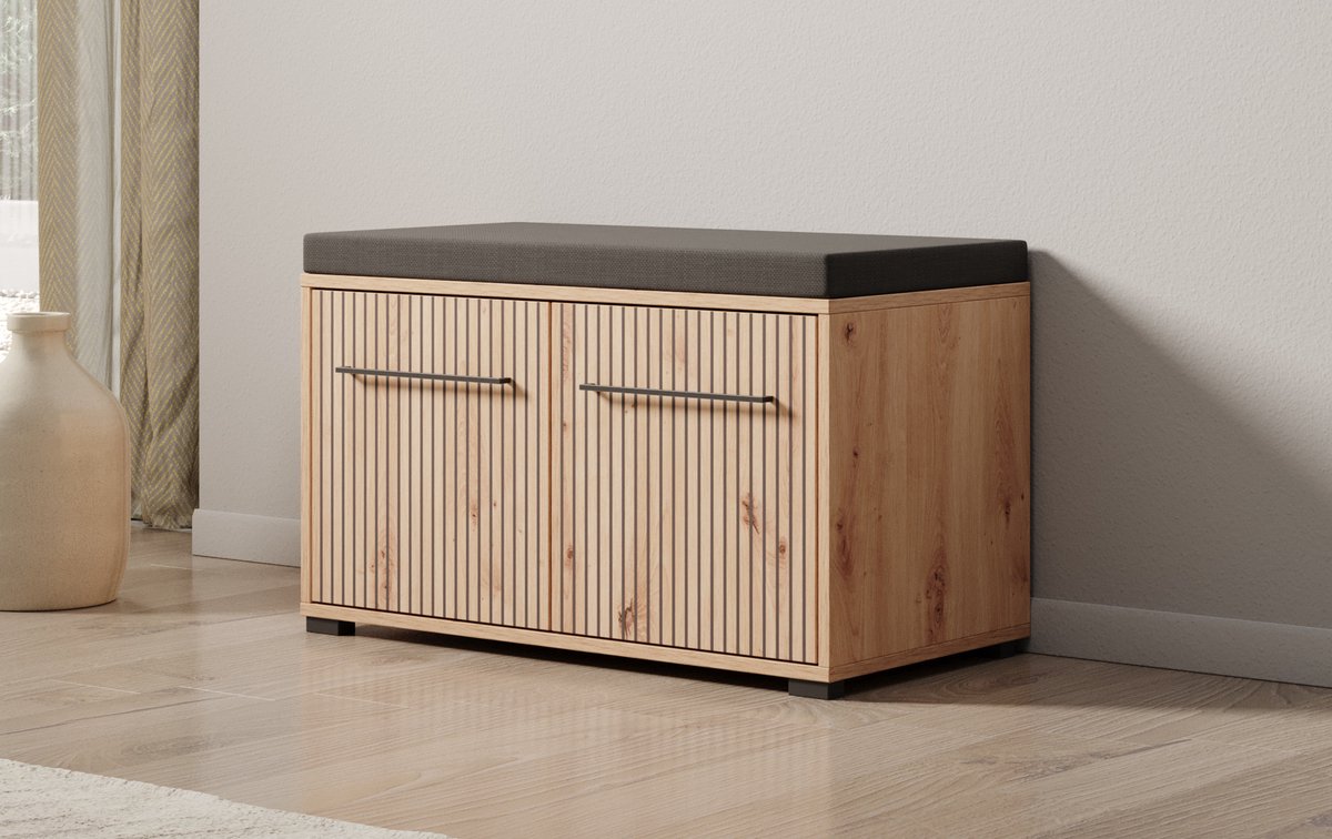 Meubella - Schoenenkast Lobos - Eiken - 80 cm (8721225015892)