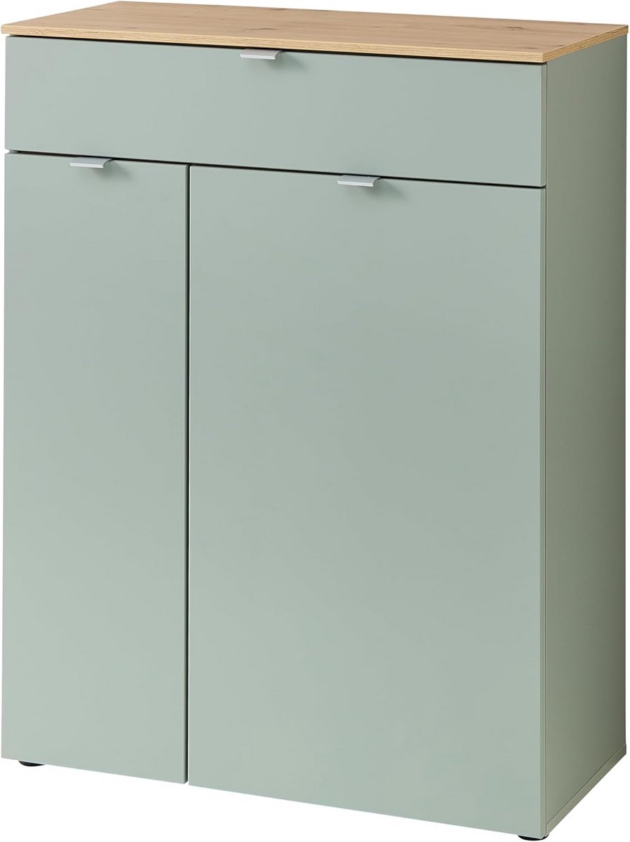 Moderne Schoenenkast in Rietgroen met Artisan Eikenlook - Veel Opbergruimte & FSC Gecertificeerd (9101030509769)