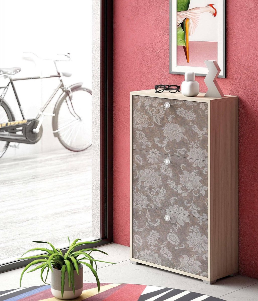 Moderne Schoenenkast met 3 Klapdeuren - Dubbele Diepte - Opslagkast voor Gang of Hal (9101054302858)