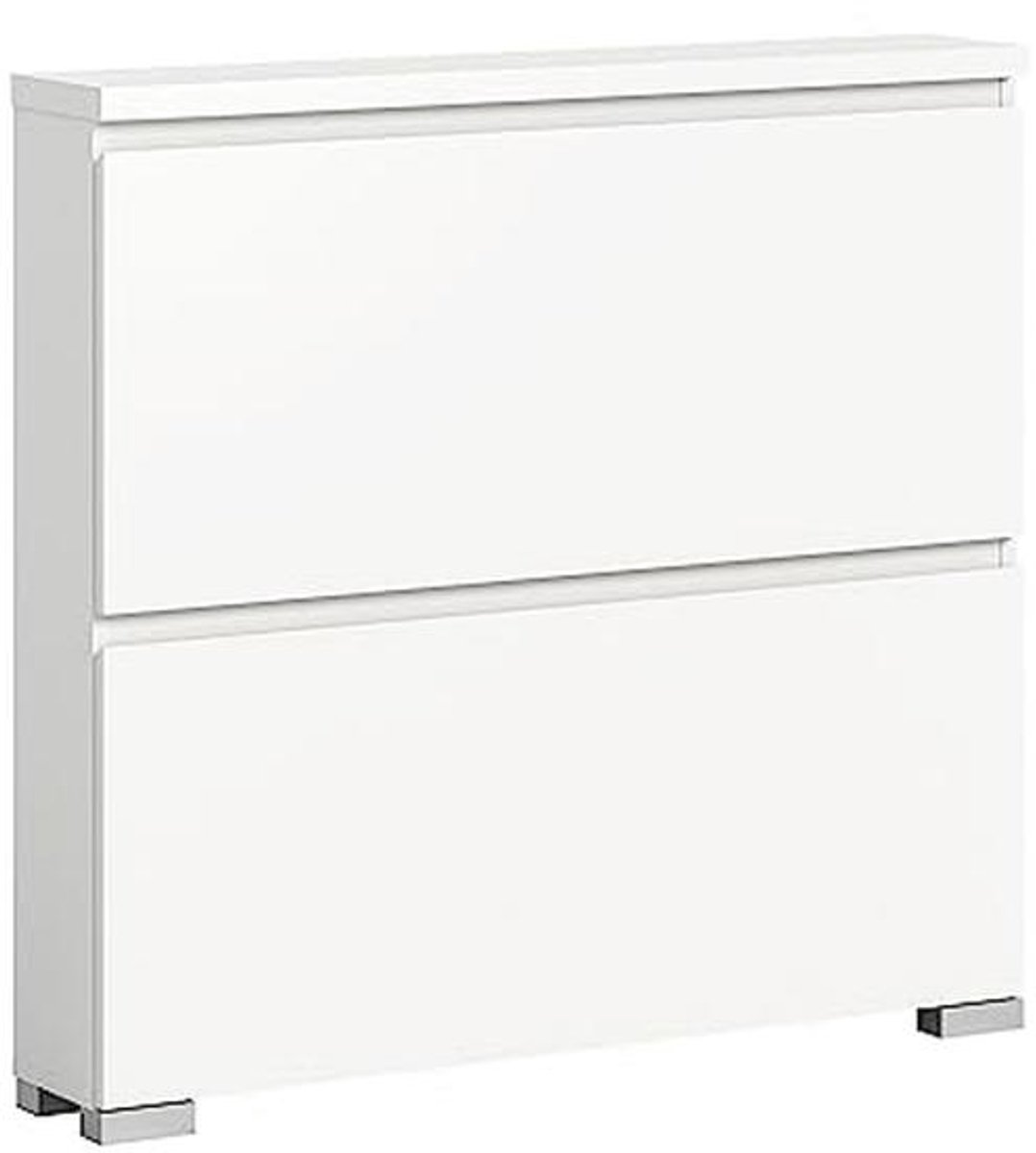 Moderne Schoenenkast met Kleppen en Ruimtebesparend Ontwerp - Wit (9101005785464)