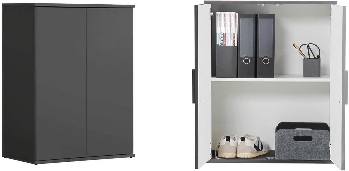 Multifunctionele Kast 60 cm - Kantoorkast of Schoenenkast in Grijs (9101047155096)