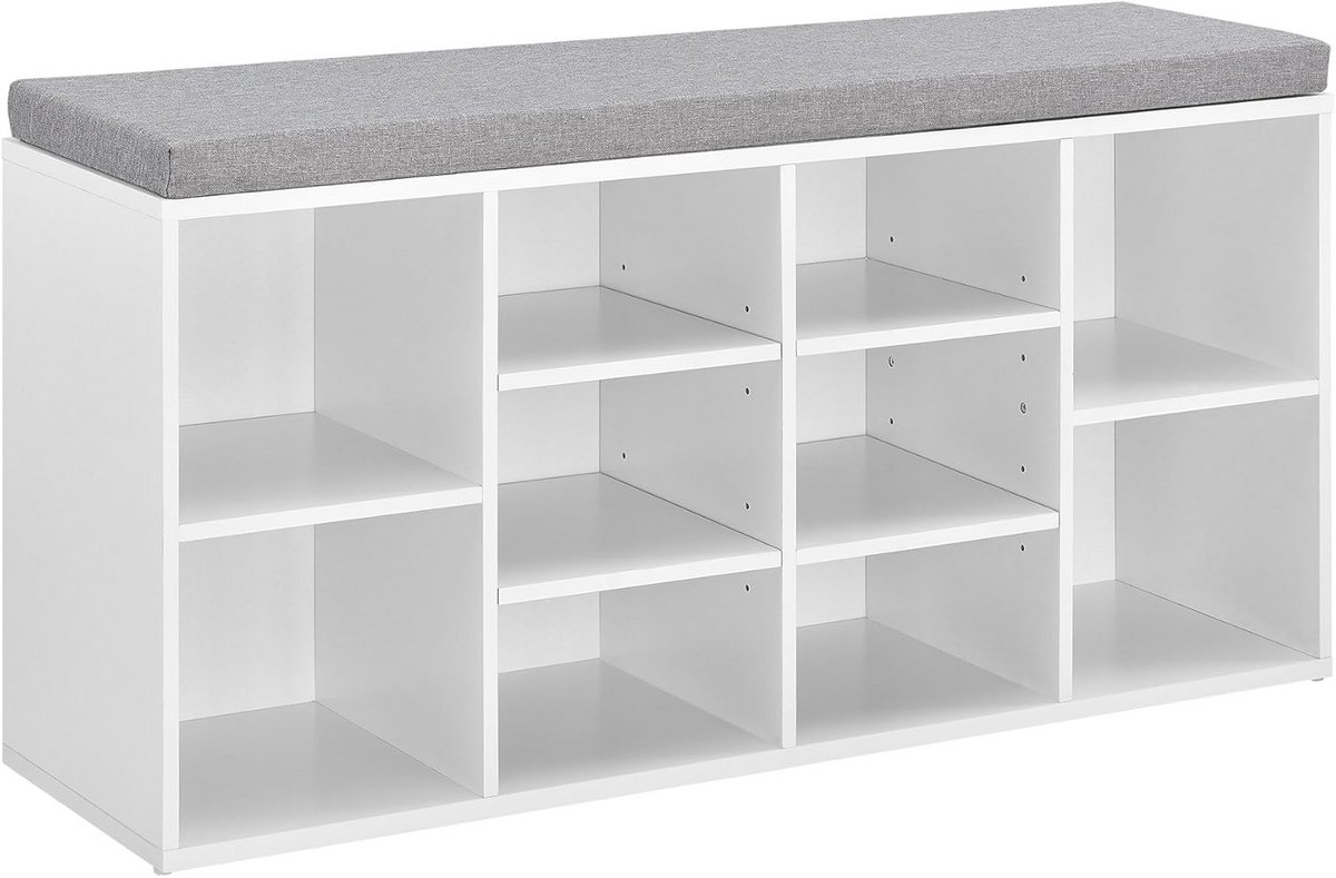 Multifunctionele Schoenenkast met Zitbank en 10 Vakken voor Gang of Hal (9101097058477)