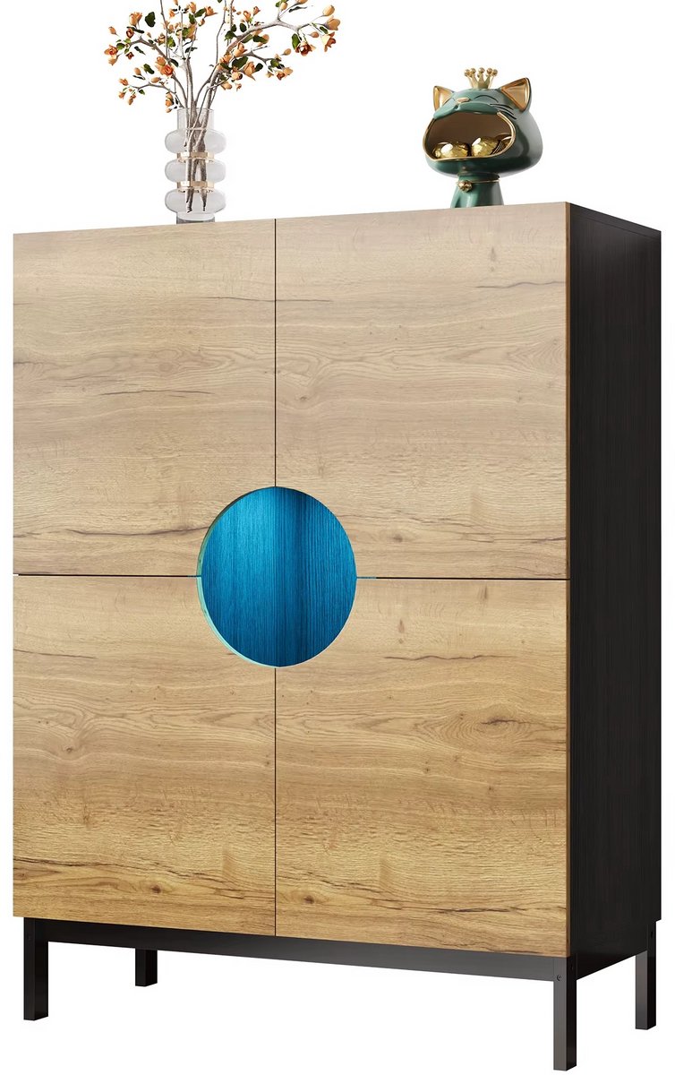 Naiz - Schoenenkast - Vitrinekast - 2 in 1 - Verstelbare planken - 90 x 40 x 120cm - Led strip (6152822068035)