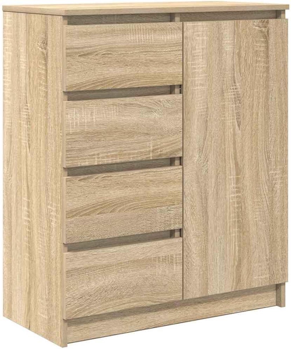 Opbergkast met 4 Lades en Deur - Dressoir voor Woonkamer of Hal - Sonoma Eiken (9101026848629)