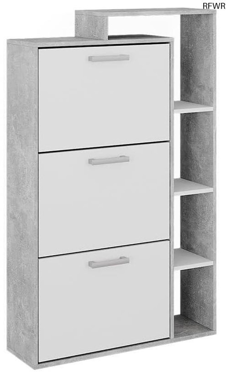 RFWR® Ruimtebesparende Schoenenkast met 3 Compartimenten - 80 x 128,3 cm (8721316204471)