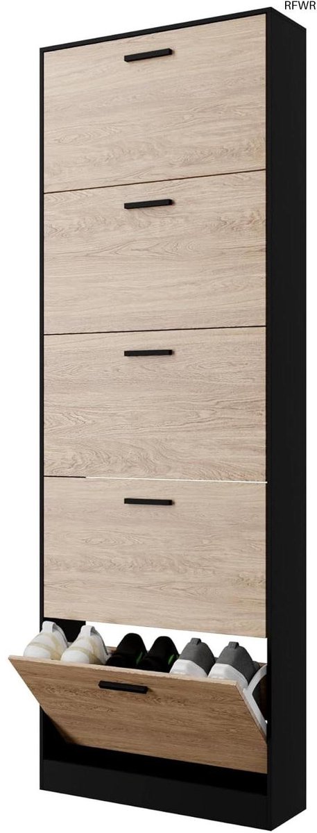 RFWR® Schoenenkast voor 24 paar - Modern Scandinavisch design voor entree en hal - Ruimtebesparend en eenvoudige montage (8721316204464)