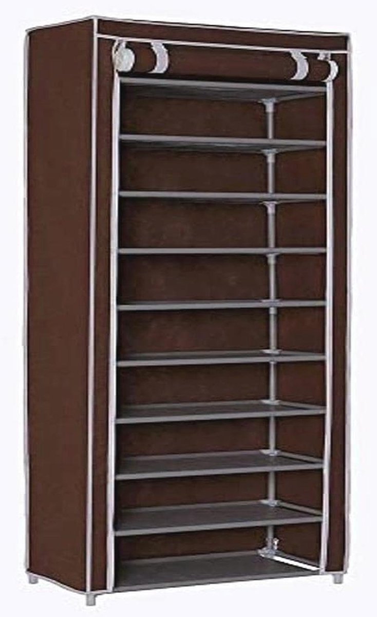 Ruimtebesparende schoenenkast met 11 legplanken - 60 x 30 x 175 cm, tot 30 paar schoenen, waterdicht en stofdicht (9101038179919)