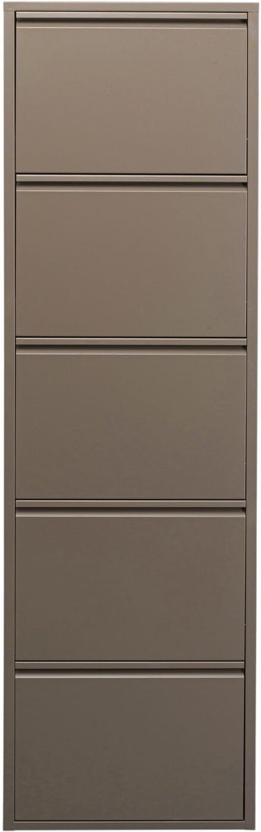 Ruimtebesparende schoenenkast voor 10 paar schoenen - Smal en stijlvol in taupe (8721316716639)