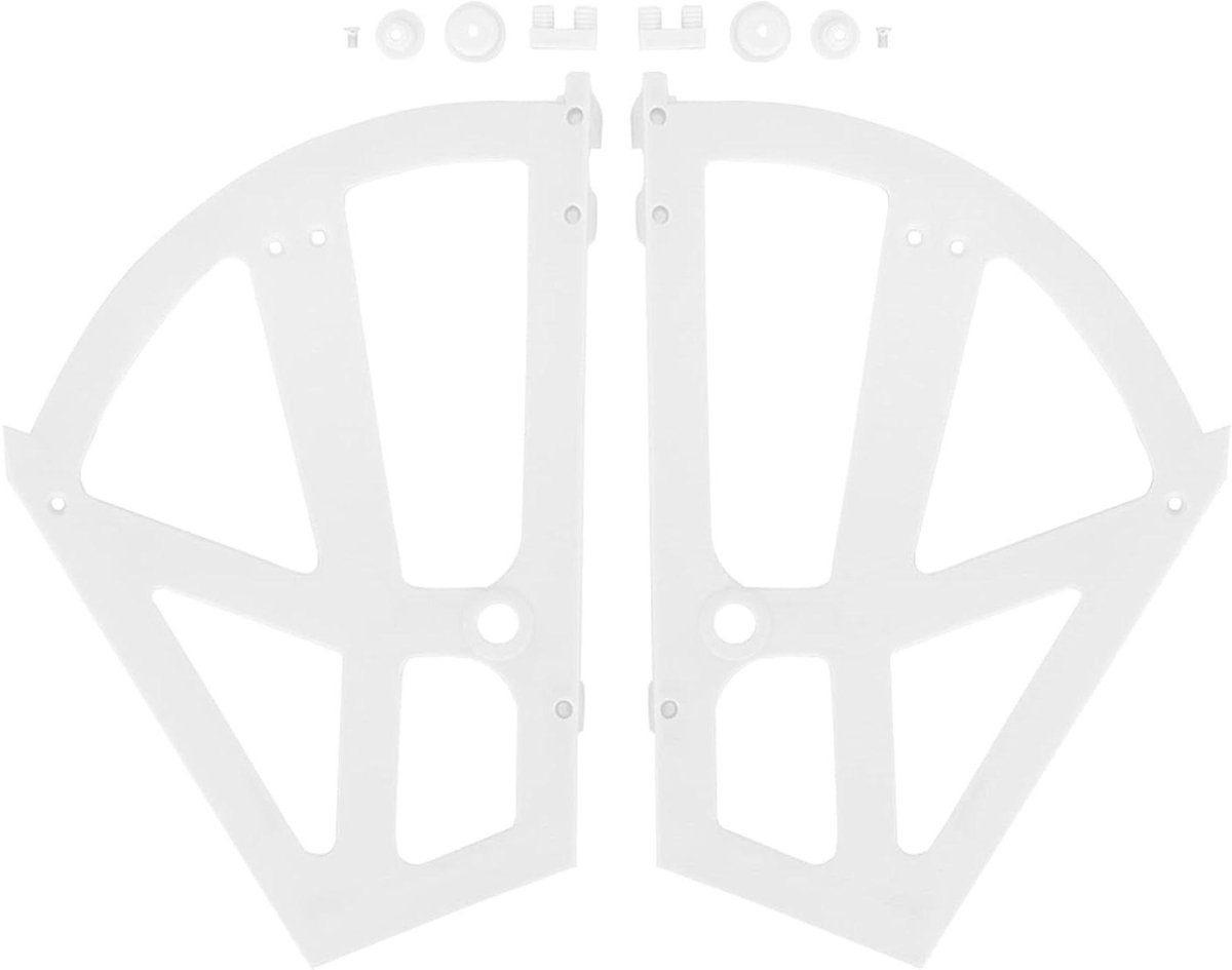 Scharnieren voor schoenenkast - draaibaar rek voor keuken en woonkamer - inklapbaar plaatframe van kunststof - montageaccessoires (wit) (6153007748735)