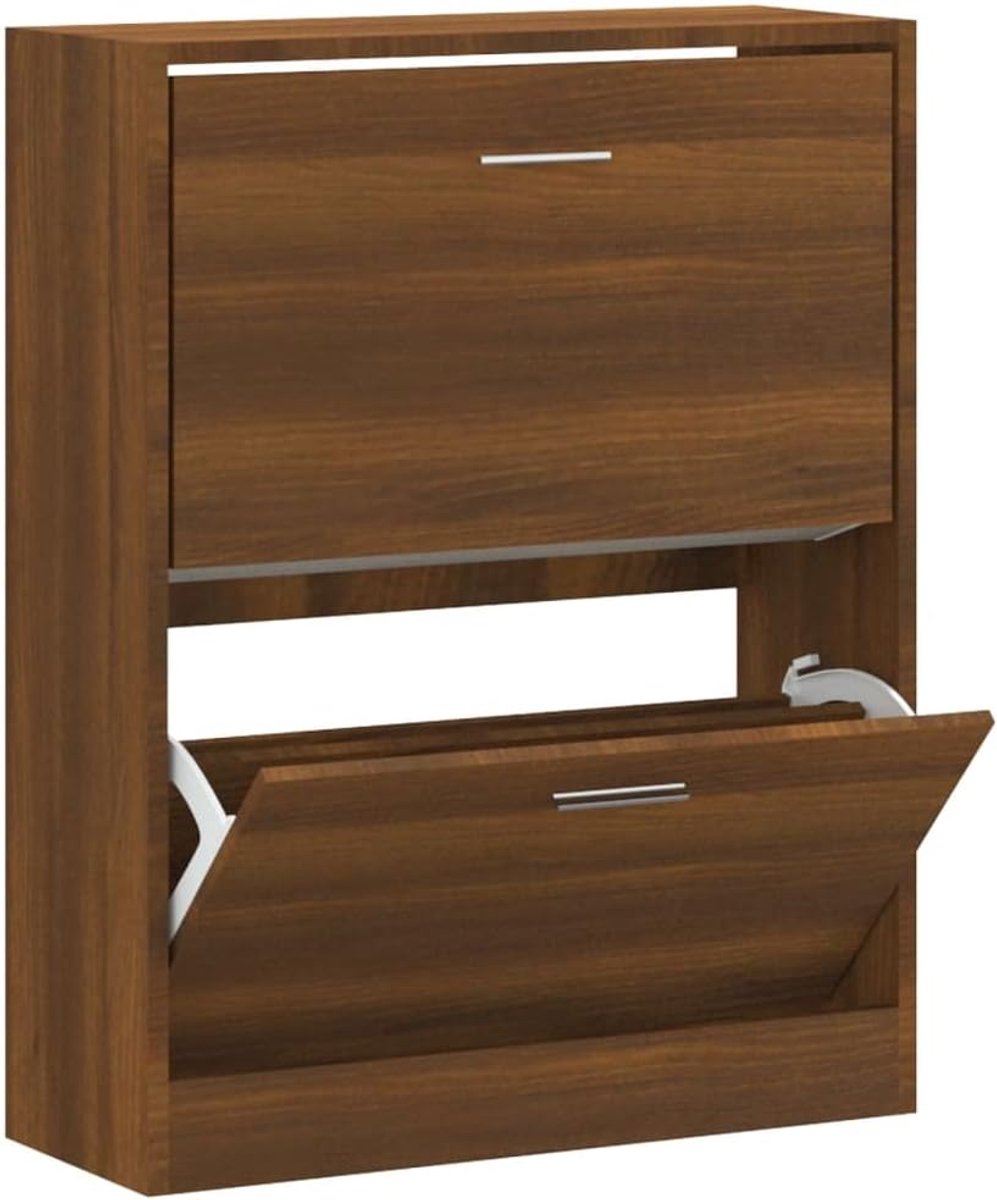 Schoenenkast 63x24x81 cm - Bruin Hout - Modern Design voor Opberging (6154446830869)