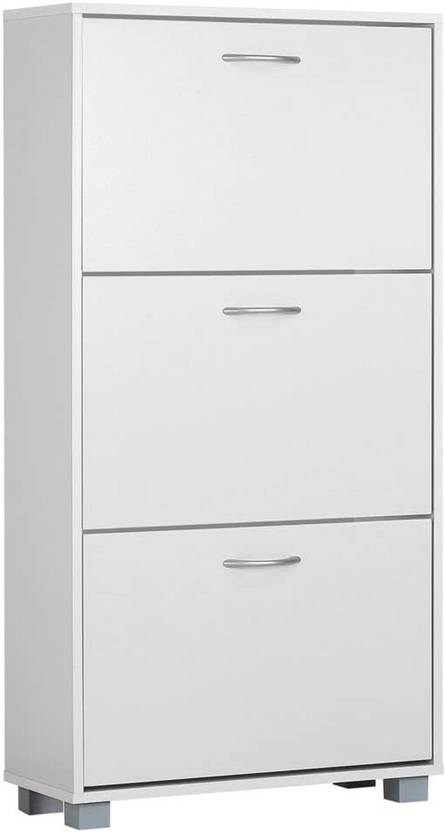 Schoenenkast Met 3 Kleppen - 115x60x24cm - Ruimtebesparend Design - Geschikt Voor 18 Paar (9101039347584)