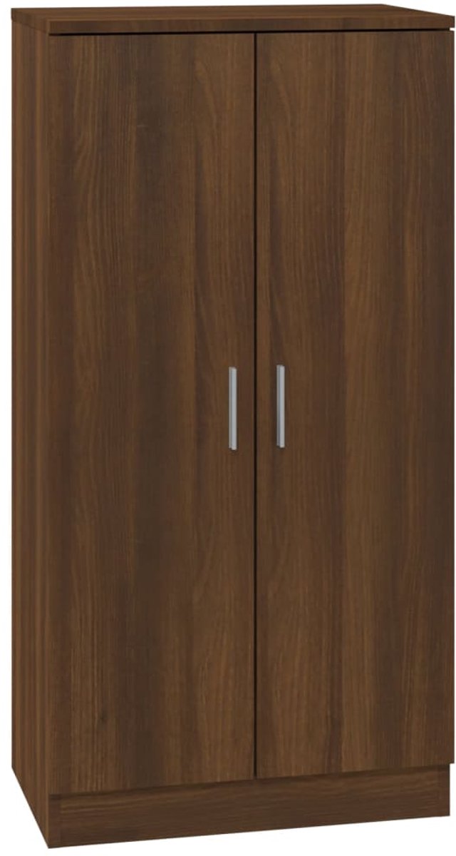 Schoenenkast | Schoenenrek | Opbergkast 55x35x108 cm bewerkt hout bruin eikenkleur (6248446690360)