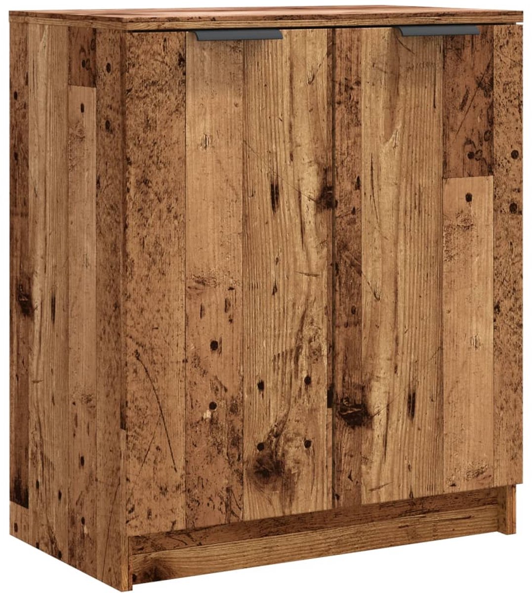 Schoenenkast | Schoenenrek | Opbergkast 59x35x70 cm bewerkt hout oud houtkleurig (6248446690582)