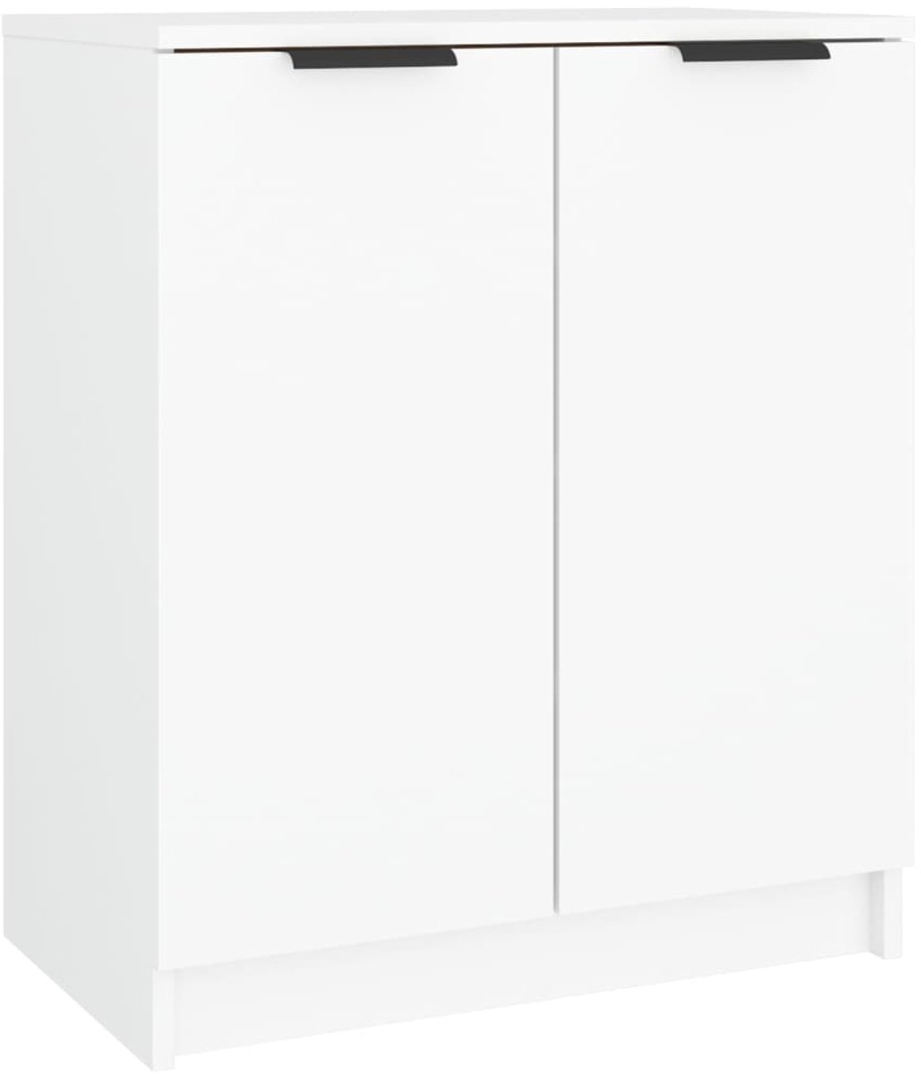 Schoenenkast | Schoenenrek | Opbergkast 59x35x70 cm bewerkt hout wit (6248446690605)