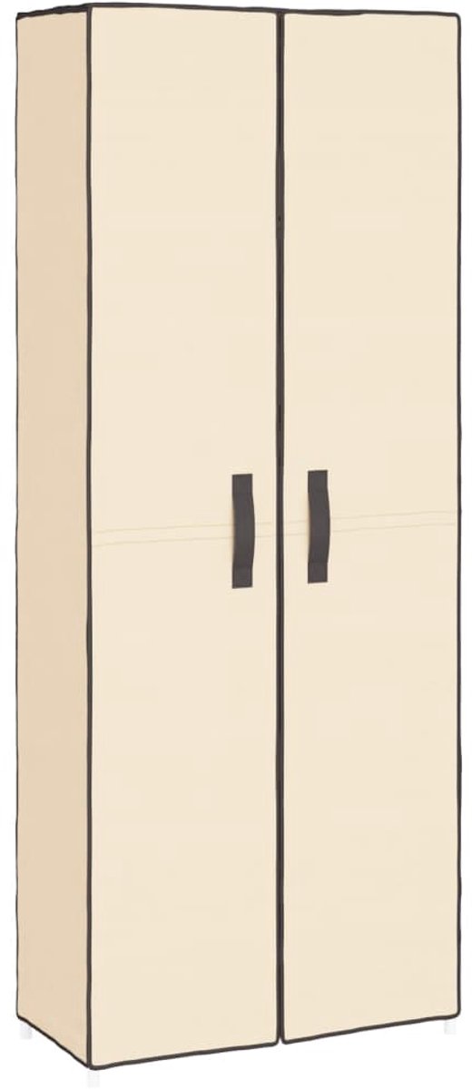Schoenenkast | Schoenenrek | Opbergkast 60x30x166 cm stof crèmekleurig (6248446690742)