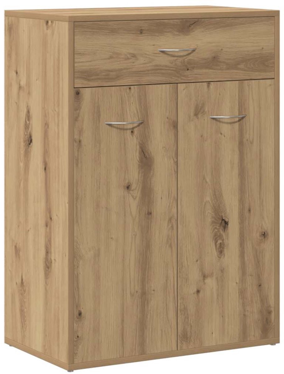 Schoenenkast | Schoenenrek | Opbergkast 60x35x84 cm bewerkt hout artisanaal eikenkleur (6248446691428)
