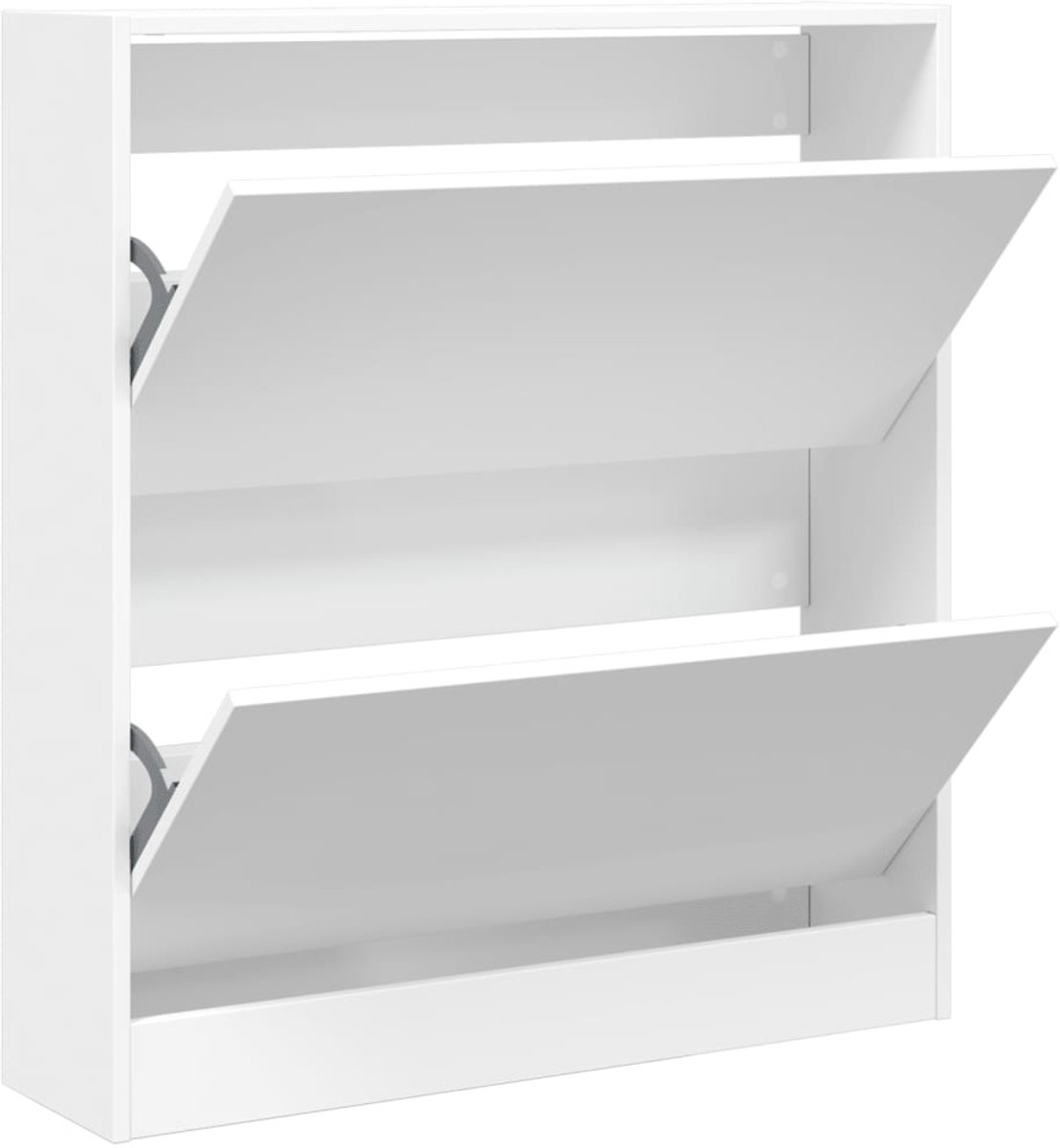 Schoenenkast | Schoenenrek | Opbergkast 80x21x87,5 cm bewerkt hout wit (6248446692548)