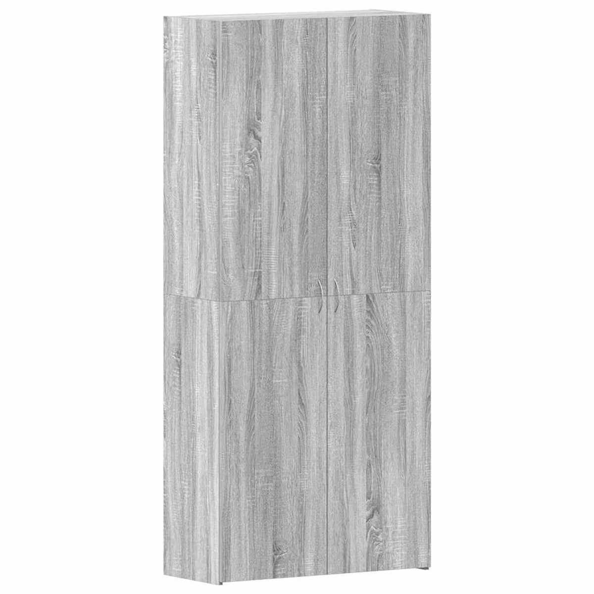 Schoenenkast | Schoenenrek | Opbergkast met plank Grijs 80 x 35.5 x 180 cm Bewerkt hout (6248446694184)