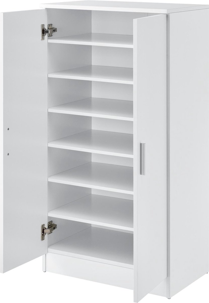 Schoenenkast Ster voor 14 paar schoenen 108x55x35 cm wit (4059438144103)