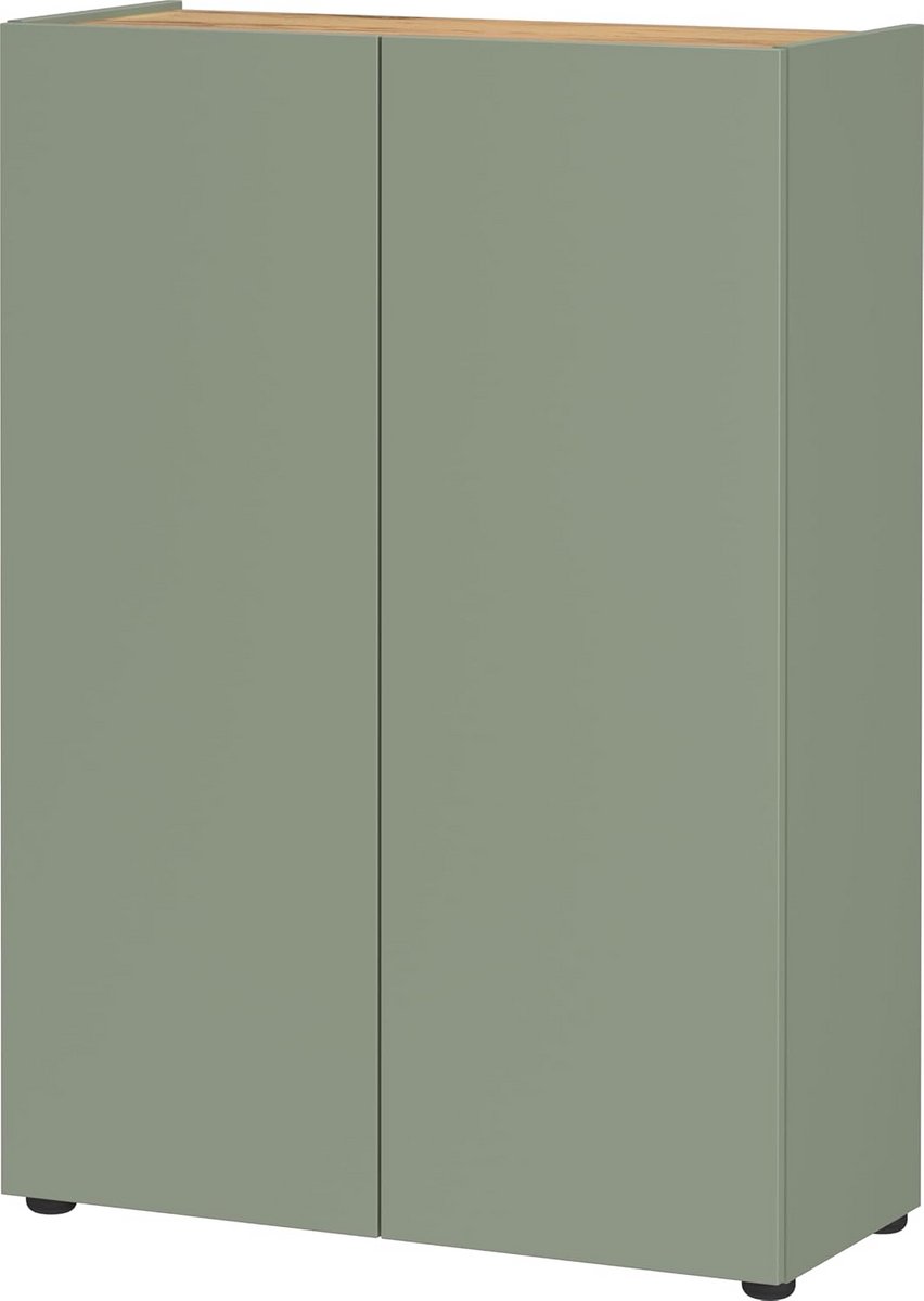 Schoenenkast Taupe Groen en Navarra Eiken voor 12 Paar Schoenen (9101032861353)