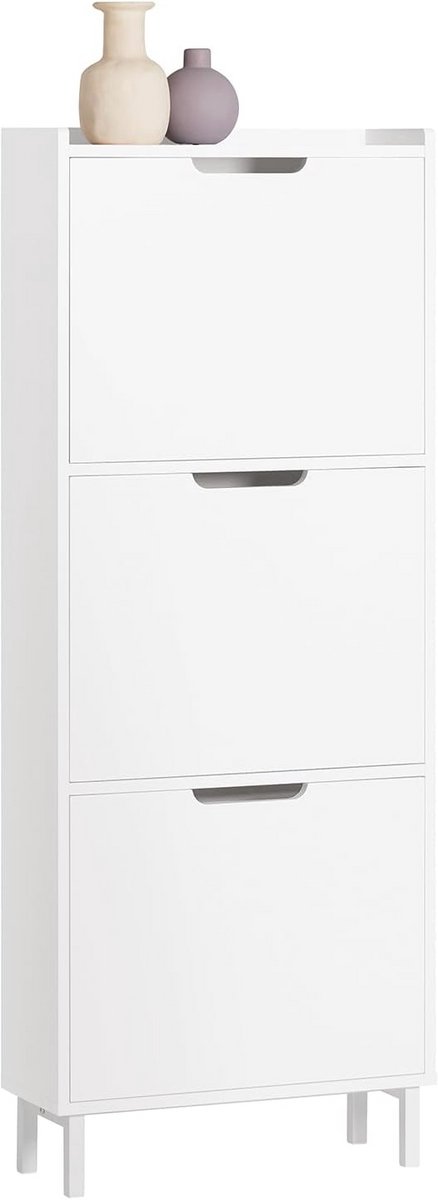 Schoenenkast met 3 Kleppen - Elegant en Praktisch 50x19x129cm (9101039514245)