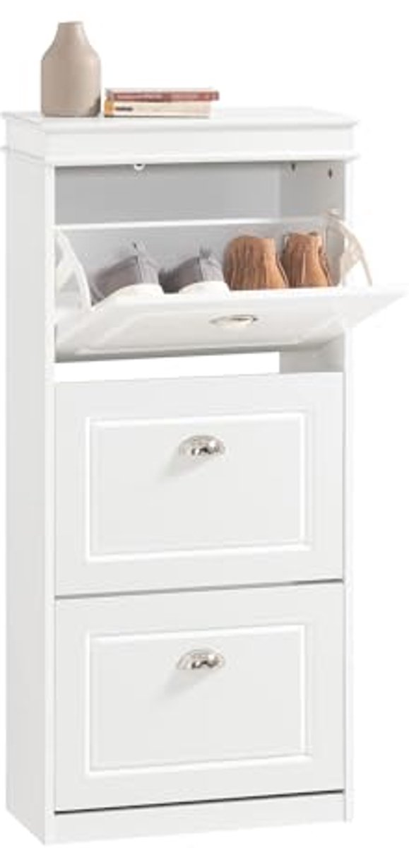 Schoenenkast met 3 Kleppen - Opbergruimte voor Schoenen in de Hal - 53x24x117cm (6153940683629)