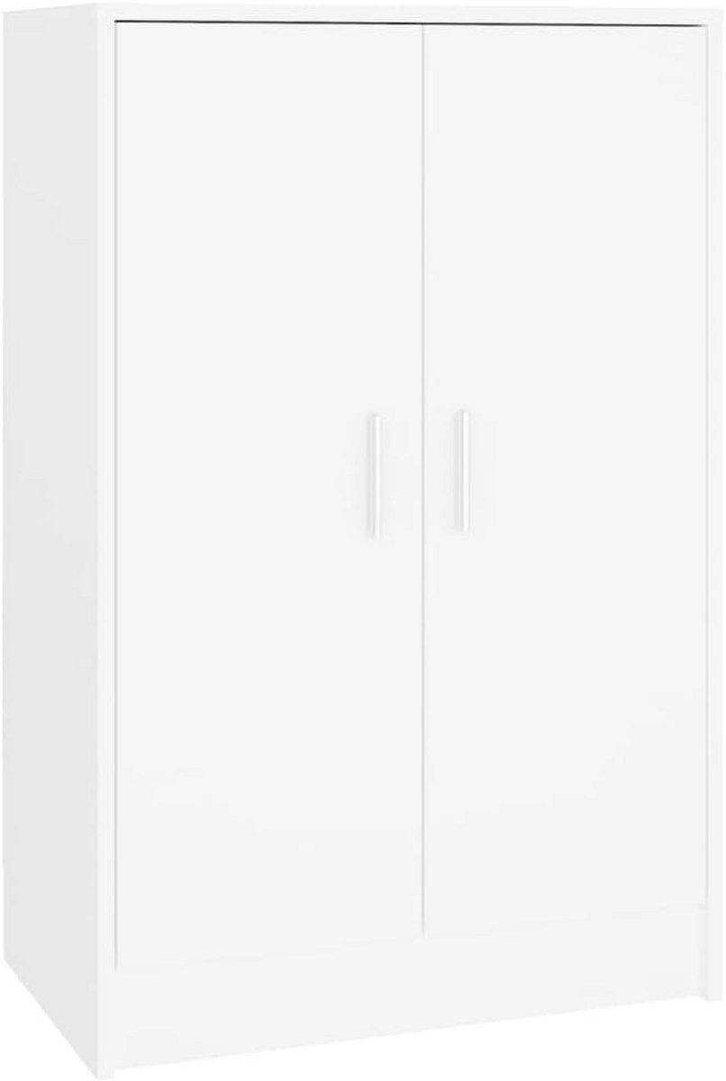 Schoenenkast met Opbergruimte 60x35x92 cm - Witte Houten Kast voor Oplossing (9101074145138)