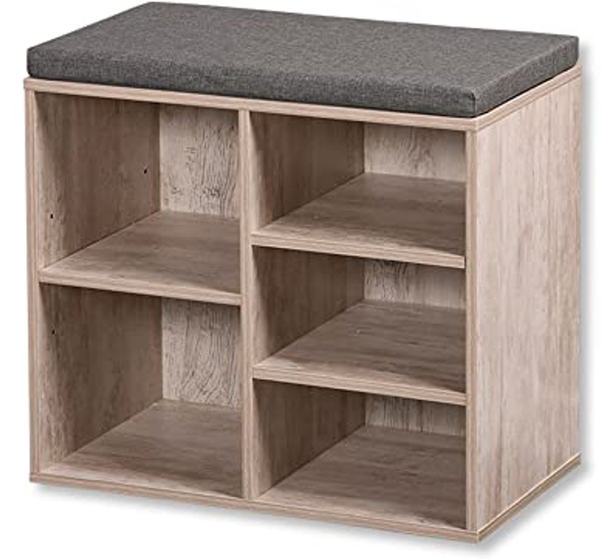 Schoenenkast met Zitkussen - Ruimtebesparende Opbergoplossing Wit (6153905448423)