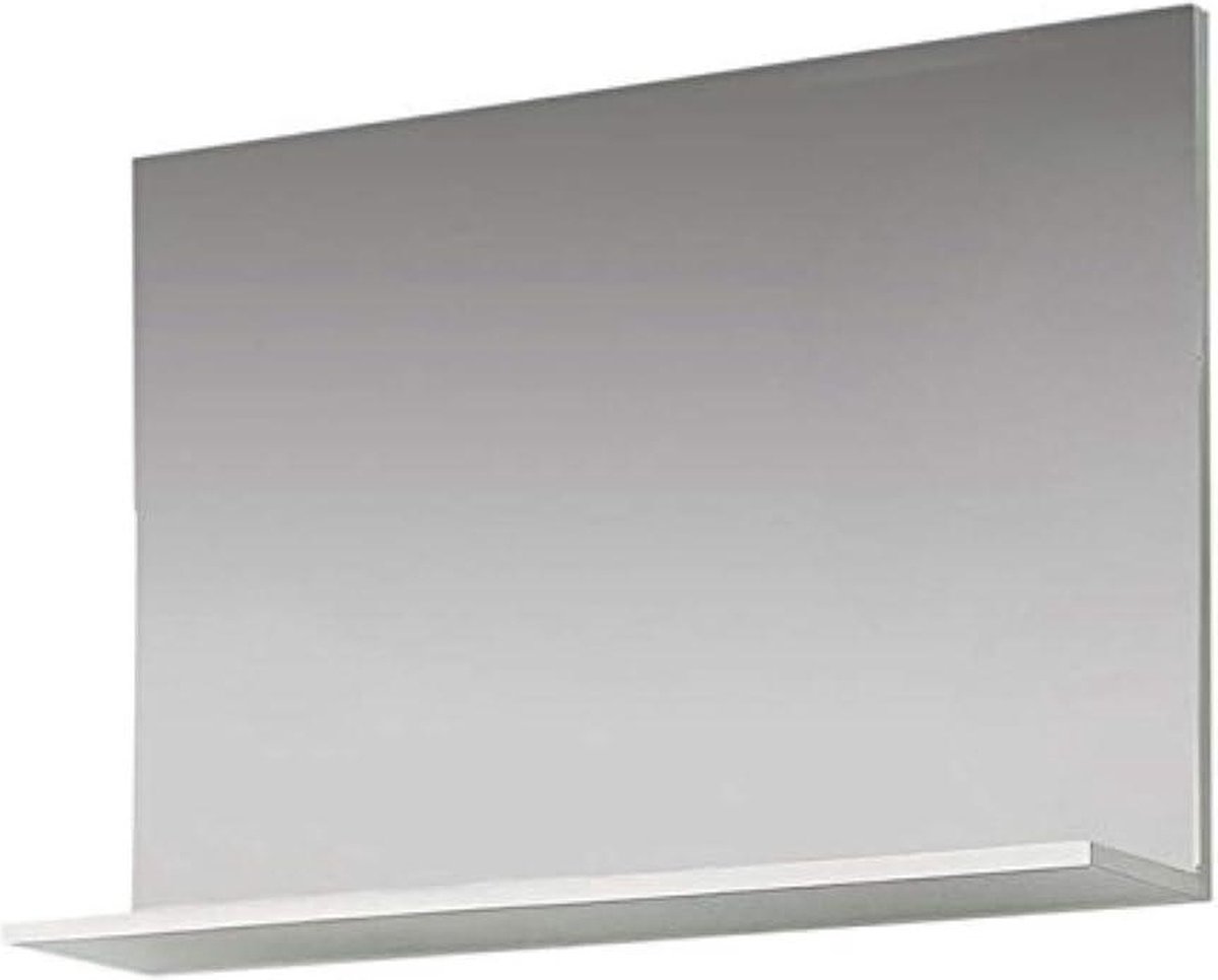 Schoenenkast met spiegel wandspiegel garderobe Amanda - wit - afmetingen b x h x d 91 x 60 x 14 cm - 139345101 Schoenenkast met spiegel (9502224895543)