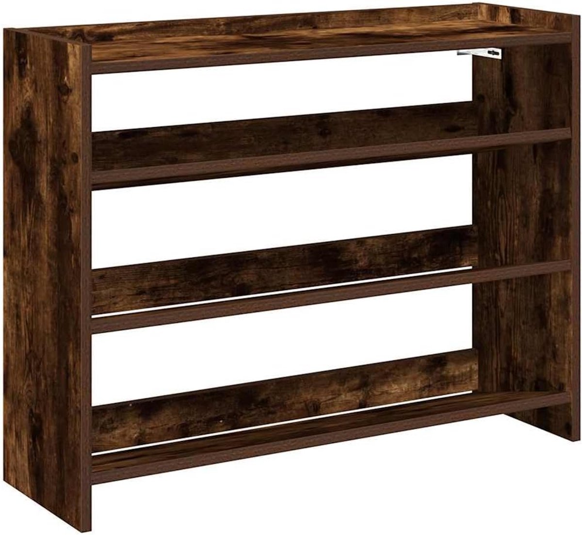 Schoenenrek 80x25x61.5cm Eikenhout - Stijlvolle Schoenenkast voor Hal en Gang (9101074755627)