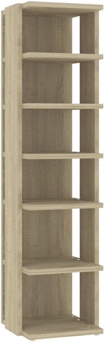Smalle Schoen- en Schoenenkast met 6 Planken Sonoma Eiken (9101074745888)