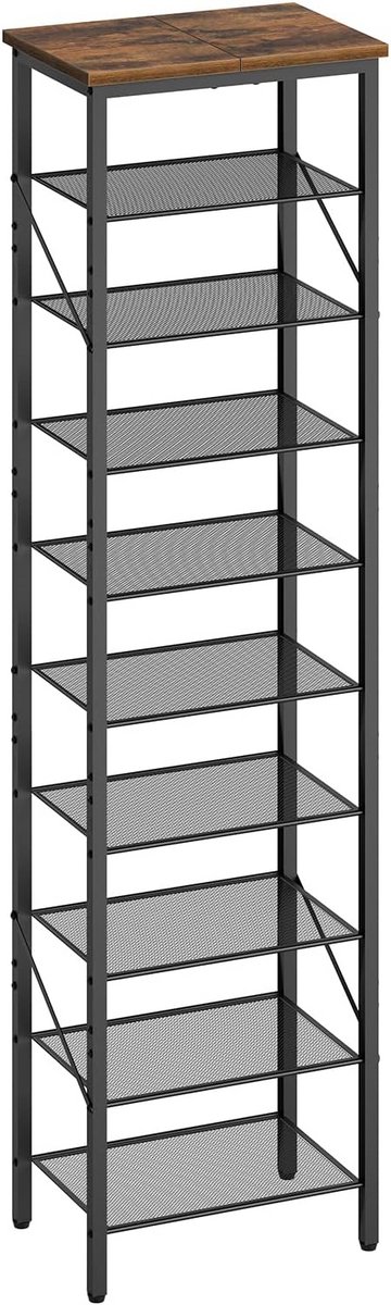 Smalle Staande Schoenenkast met 8 of 10 Lagen voor 18 tot 20 Paar Schoenen (9101095927096)