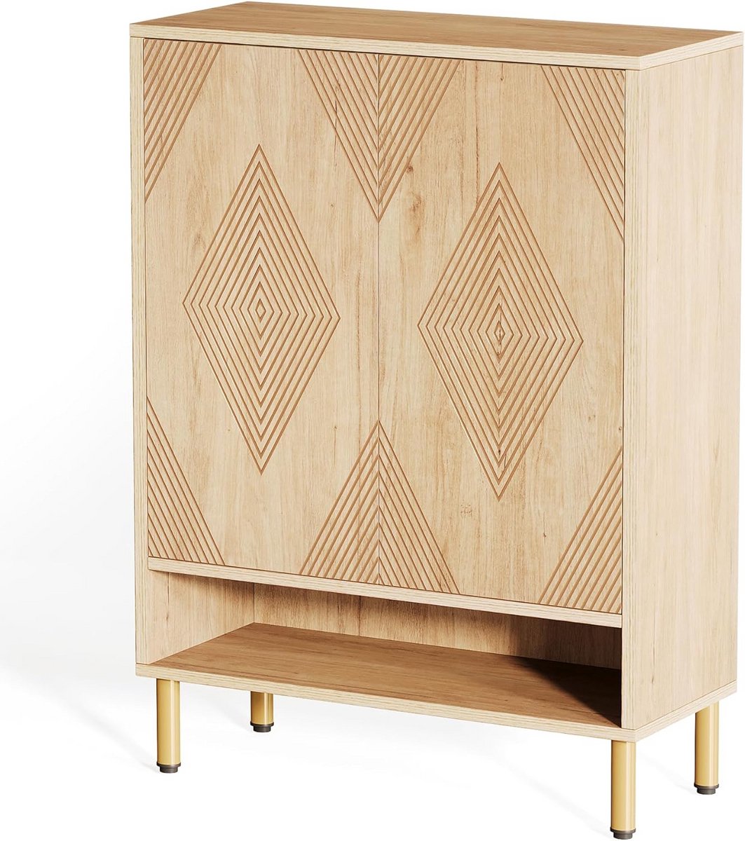 Smalle schoenenkast met 6 verdiepingen en 2 deuren voor hal en entree (9101054078678)