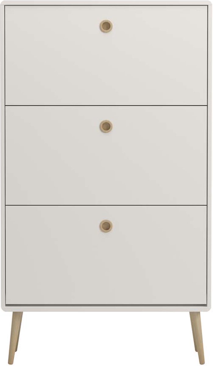 Softline schoenenkast 3 kleppen wit. (5715680001302)