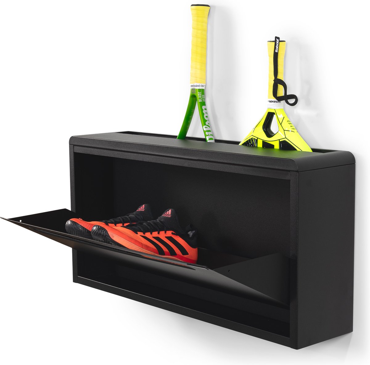 Spinder Design schoenenkast Sportiva - Zwart - 3 paar schoenen - Staal (8712077113744)