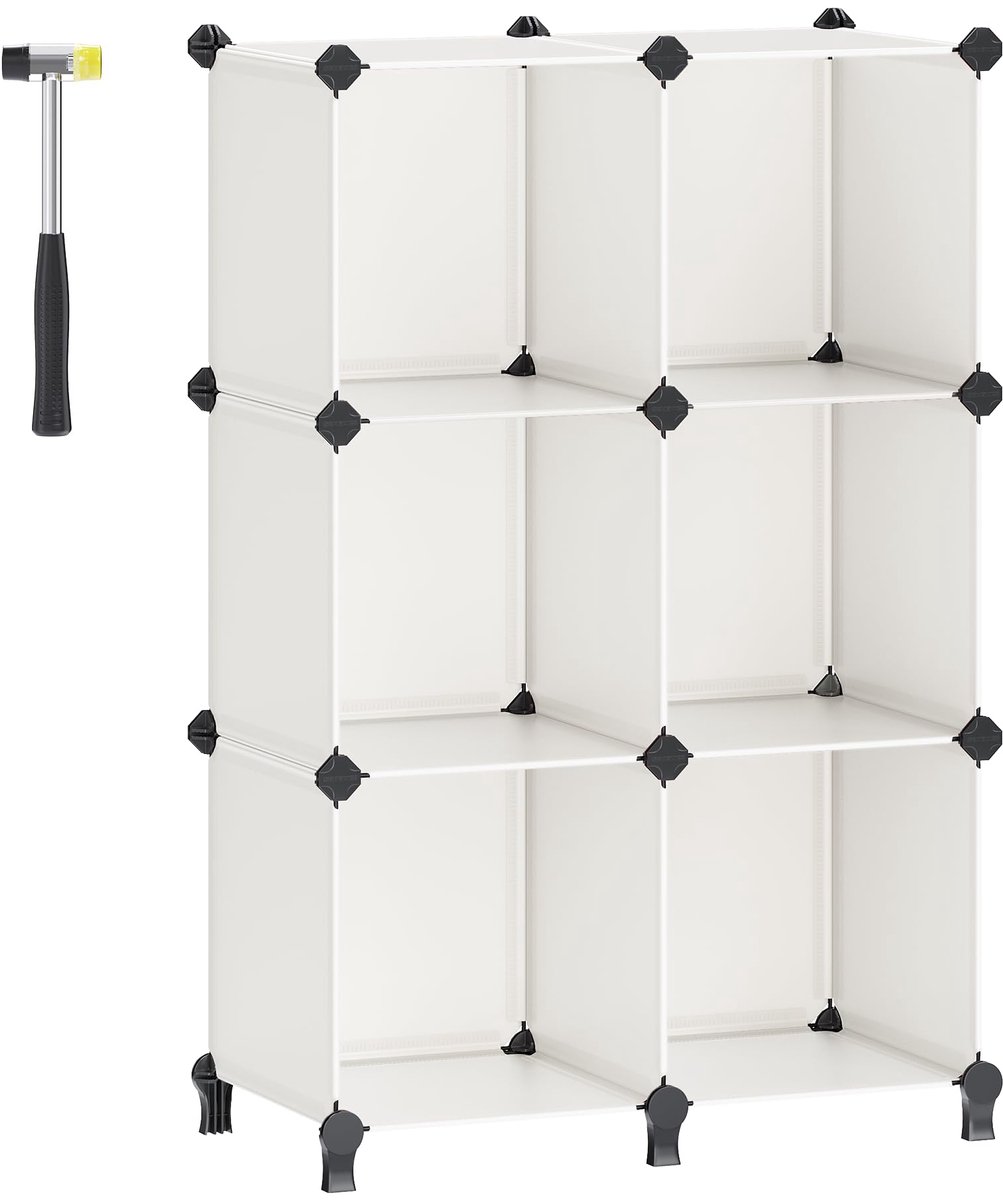 Unyqoos® Stapelbaar modulair opbergsysteem met zes kubussen voor veelzijdig gebruik (8721358951678)
