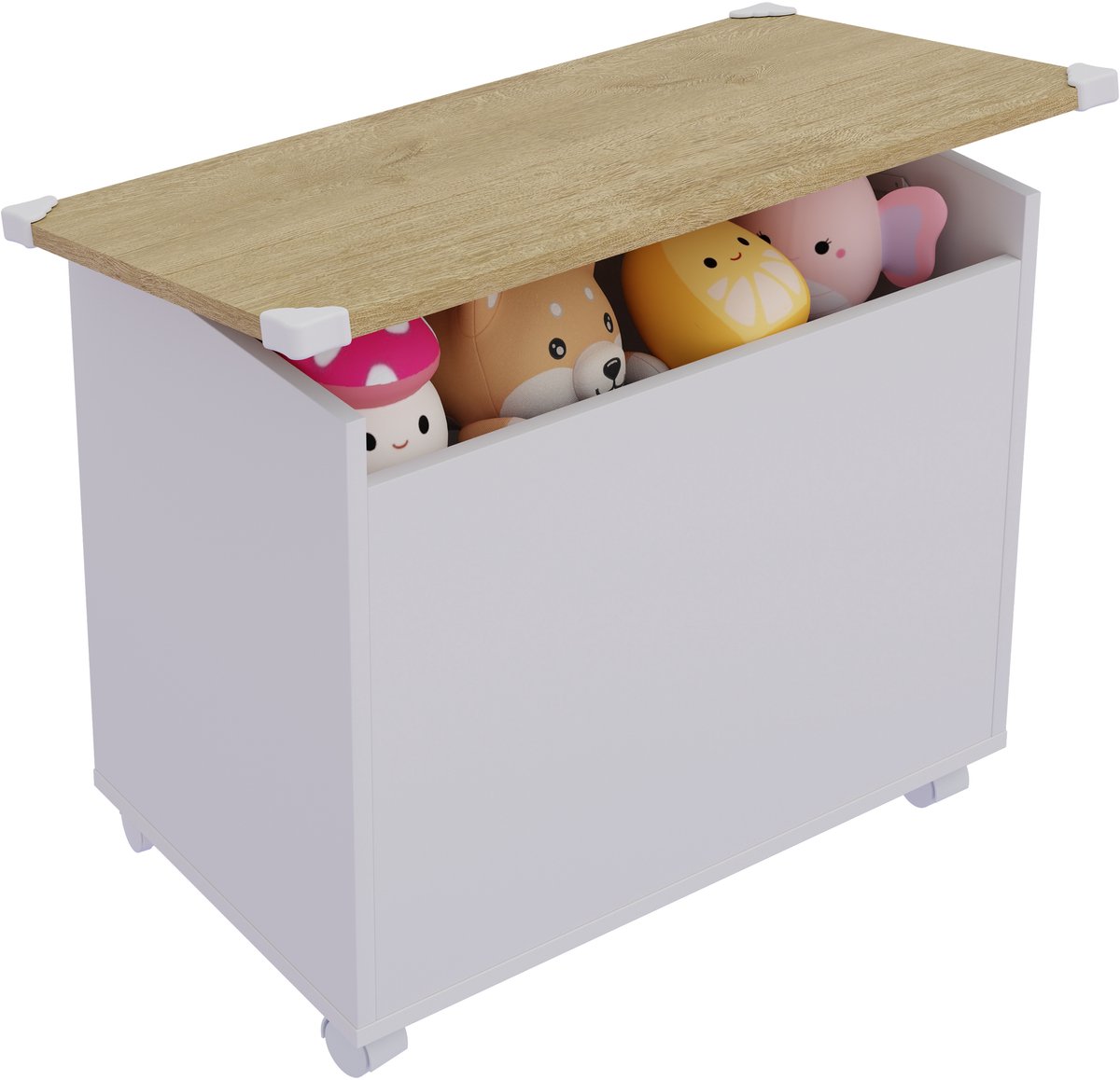 VCM Holztruhe | Maße ca. H. 54 x B. 68 x T. 39 cm | Rollen | Kiste für alle Wohnräume | Aufbewahrungsbox | Kiste - Bosula M (4051814446634)