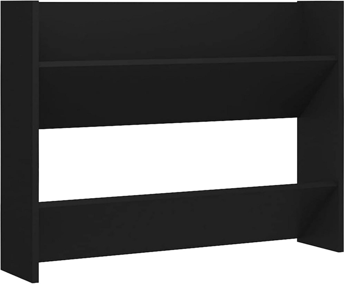 Wand Schoenmeubel met 2 Kleppen 80x18x60 cm - Ruimtebesparende Schoenenkast voor Hal (9101093474462)