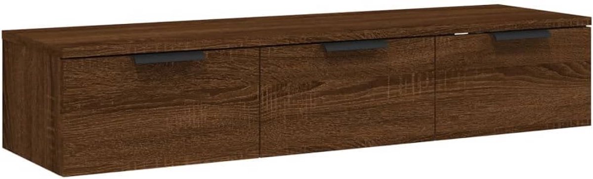 Wandkast gesneden hout bruin eiken 102x30x20 cm (9101097197886)