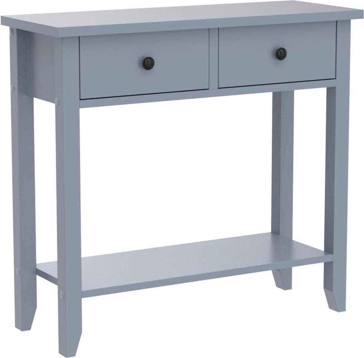 Windsor Console Tafel Met Onderplank - Woonkamer Hal Way Meubels (2 Laden Grijs) (6151002525559)