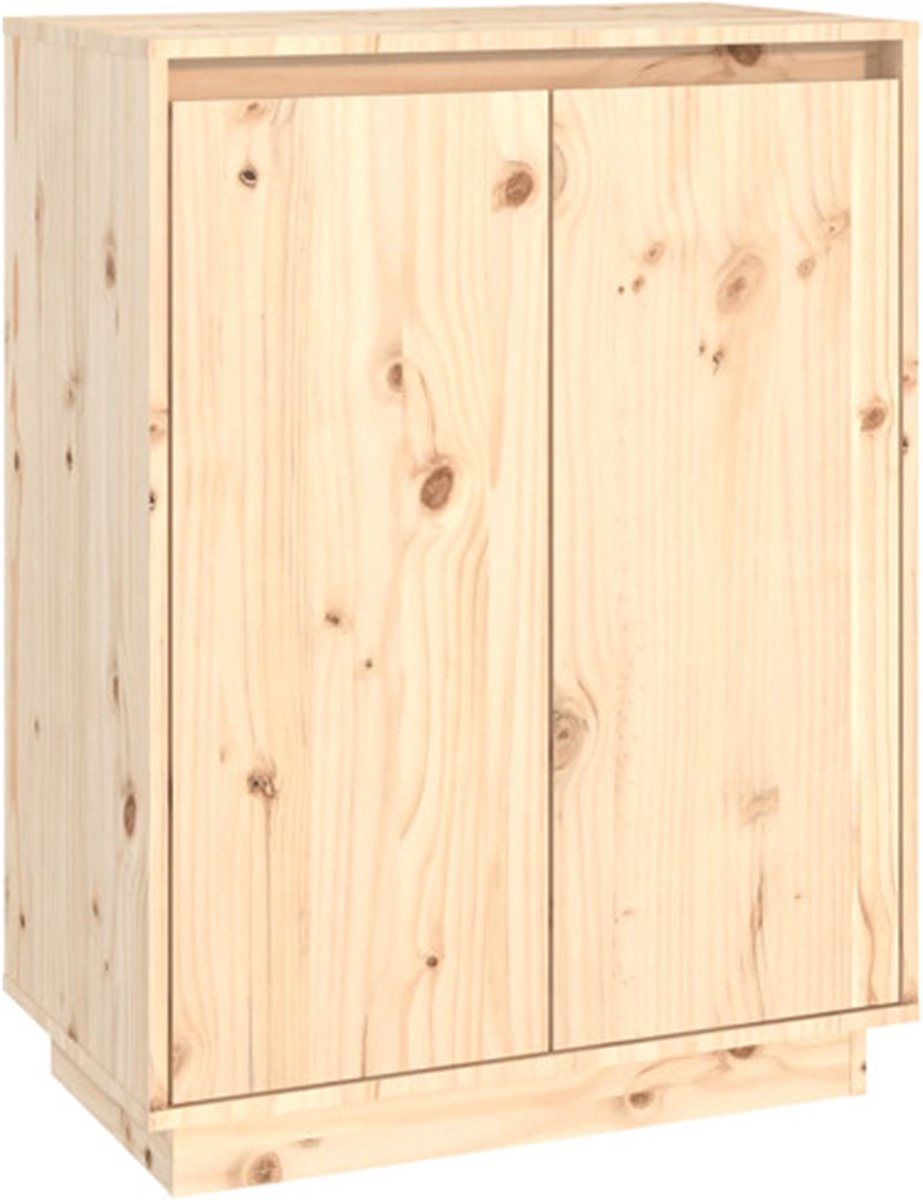 vidaXL - Schoenenkast - 60x35x80 - cm - massief - grenenhout (8720286841228)