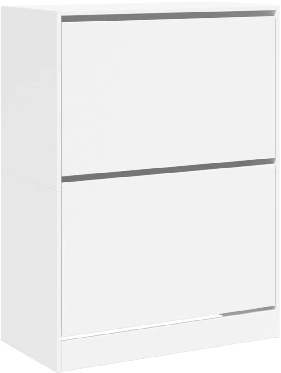 vidaXL - Schoenenkast - met - 2 - klaplades - 80x42x108 - cm - wit (8721012385931)