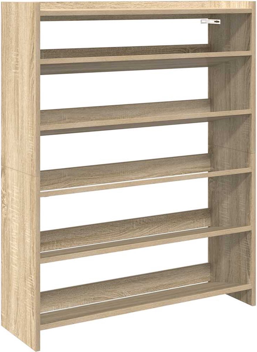 vidaXL Schoenenrek - 80x25x100 cm - Sonoma Eiken - Hout (8938233039585)