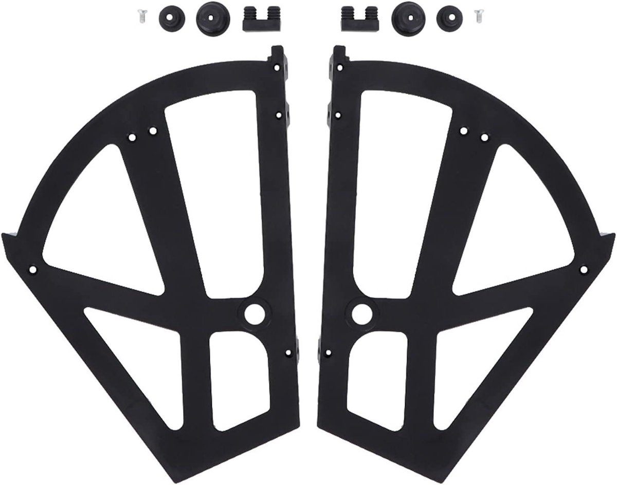 Allecto- Schoenenkast rekhouder - Flexibel - Kunststof - Uitgehold - Scharnieren - Vervanging - Schoenenrek accessoires - Geschikt voor alle modellen - Zwart - 2 stuks - Eenvoudige structuur (8763215892083)